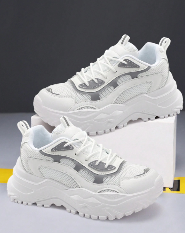 Womens Sneakers Fashion Thick Soled Comfort Casual Shoes Breathable Mesh Running Workout Shoes