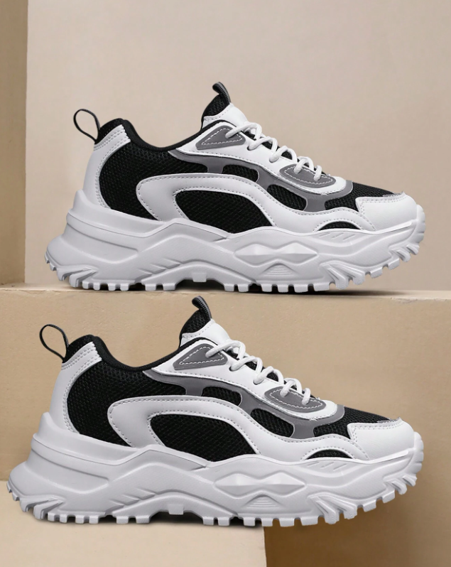 Womens Sneakers Fashion Thick Soled Comfort Casual Shoes Breathable Mesh Running Workout Shoes
